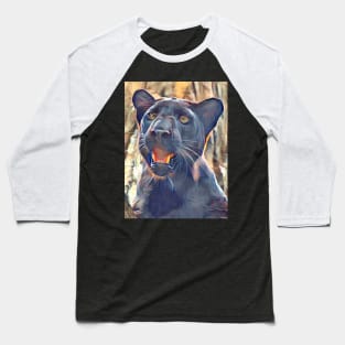 Black Leopard Baseball T-Shirt